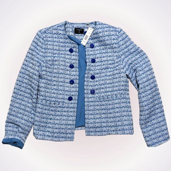 Tahari Jackets & Blazers - Tahari Blue Tweed Jacket | Sz S/P
